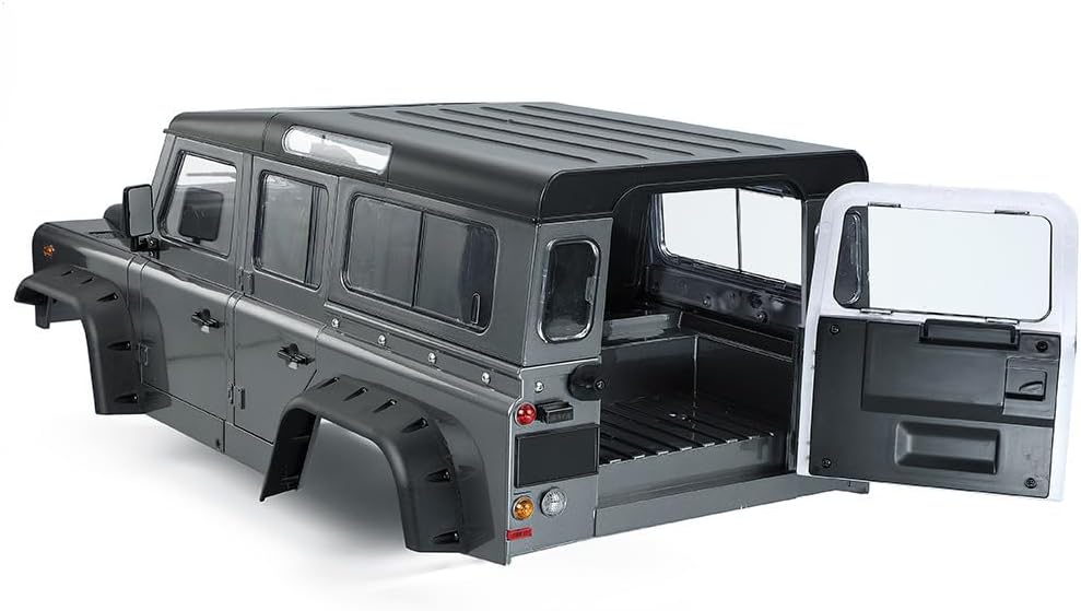 1/10 RC Car Hard Body Shell Kit-313mm Wheelbase D110 Land Rover Defender Body for Axial SCX10 90046 TRX4 CC01 Capra RC Crawler Car (313mm Grey)