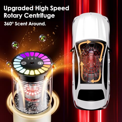 Image of Car Air Freshener, Car Fresheners Long Lasting, Auto On /Off, 3 Adjustable Modes for Custom Scent Intensity, 150mL Large Capacity, Diffuser with RGB Music Syncing Light (Cologne)