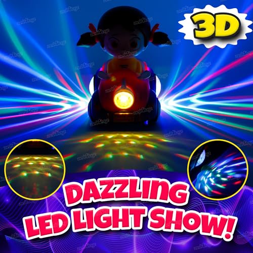 Image of Zest 4 Toyz Musical Stunt Car for Kids with Flashing 5D Lights 360 Rotation Bump and Go Action Musical Toy Battery Operated Electric Toy Car for Boys and Girls Age 3+ (Multi)