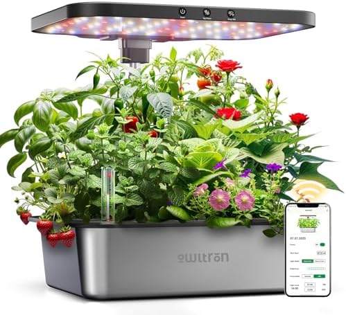 owltron Smart Hydroponics Growing System Kit,15 Pods Indoor Herb ...