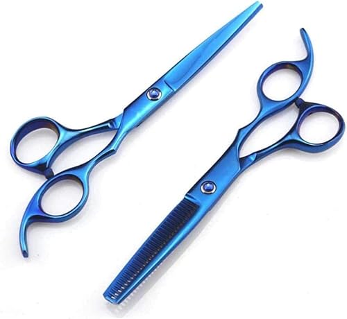 Barber Scissors New Professional 6.0 inch Blue Cutting Shears thinning