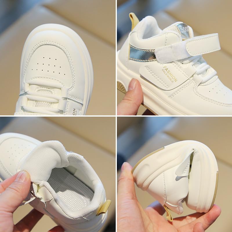 Kids Sport Sneakers, Red and White, Hook and Loop Strap, Fashion Athletic Shoes2