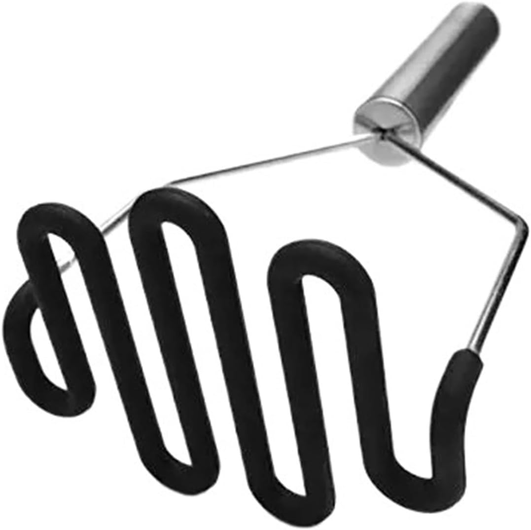With Stainless Steel Non-Scratch Kitchen Tools Smooth Mashed Potato(BlacK)