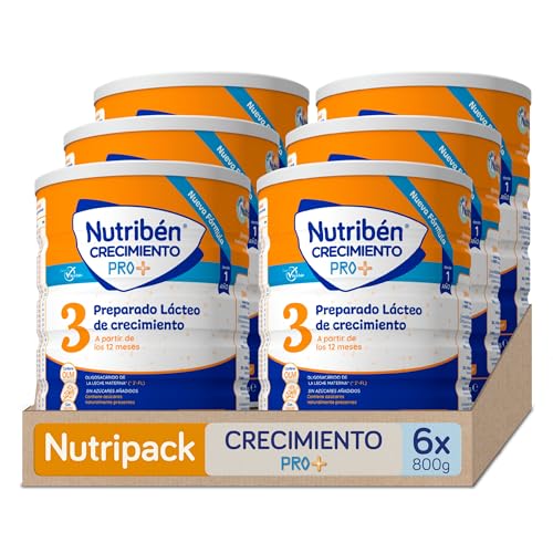 Nutribén Crecimiento Pro+ 3 - Leche en Polvo Bebé Crecimiento | Leche de Fórmula a partir de los...