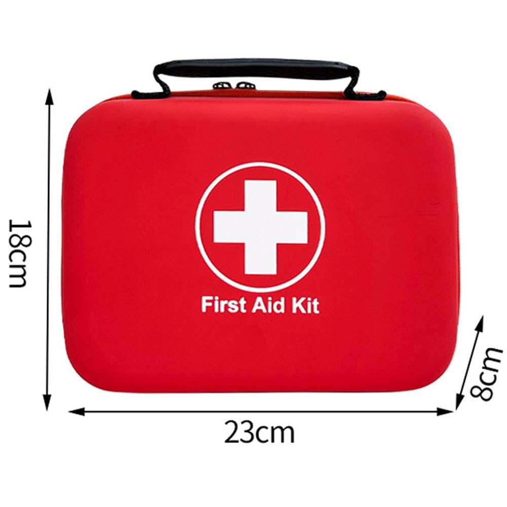 Botiquín de primeros auxilios, Bolsa de Almacenamiento para Desfibrilador Médico con Logotipo de Cruz Roja, Botiquín de Primeros Auxilios para Hospitales y Espacios Públicos(Red,23 * 18 * 8cm)