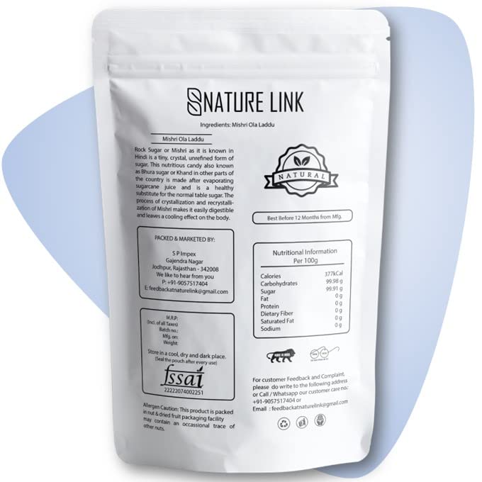 Image of Nature Link Mishri Ola Laddu | Sugar Candy Balls (Organic Pure Natural) 200g