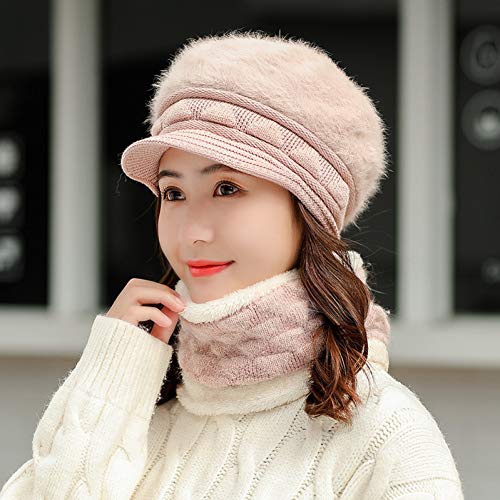 Bonnet tricoté d'âge moyen en velours de peluche premium