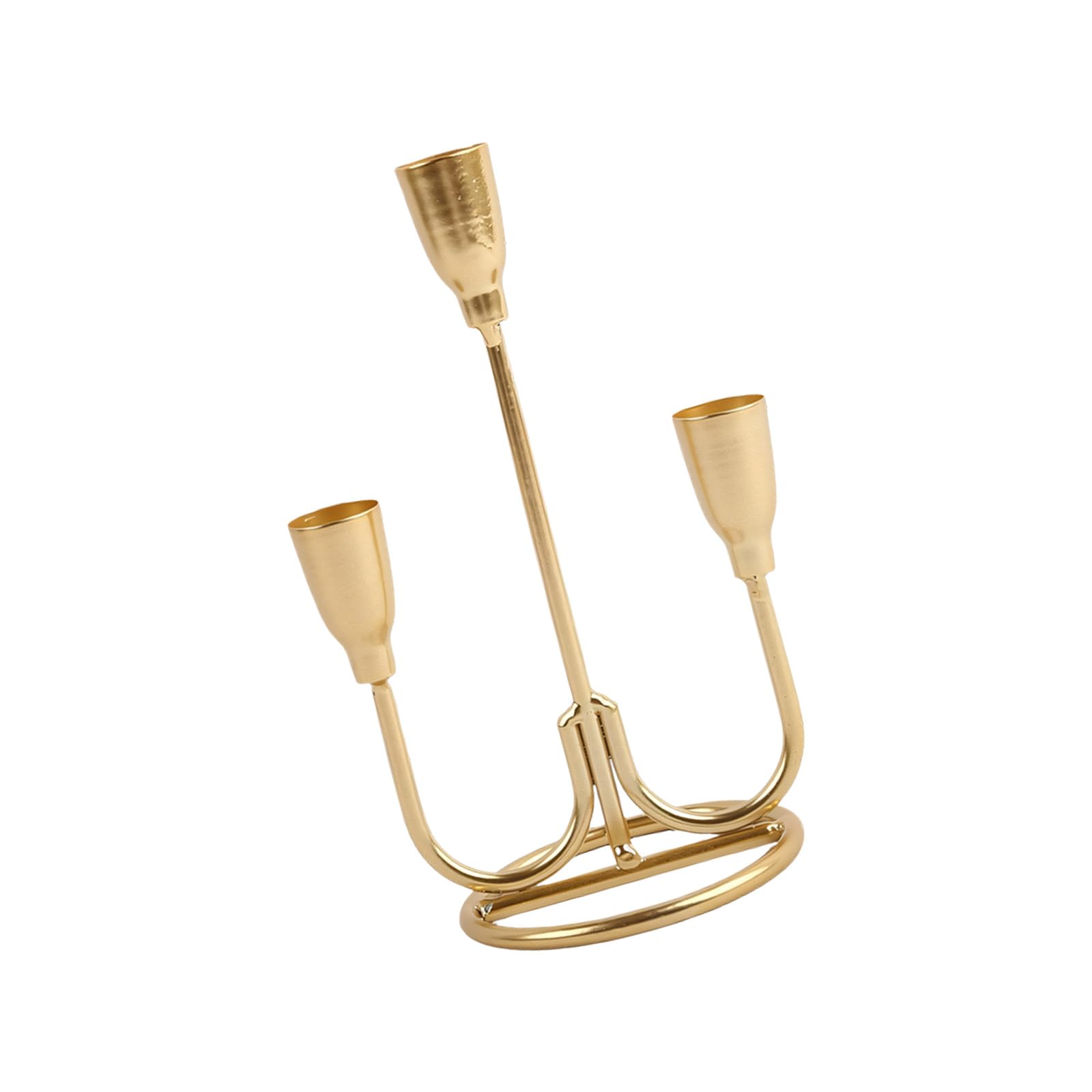 CUNZJIA Elegant 3 Arm Iron Taper Candle Holders Farmhouse Taper Candlestick Candelabra for Romantics Dinner and Home Decors