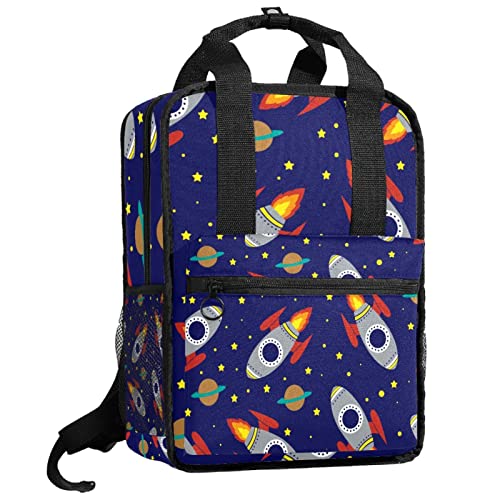 Sac à dos pour garçons motif fusée multicolore école maternelle primaire