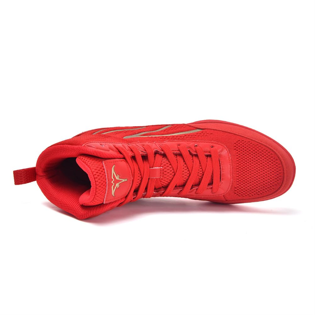 Scarpe da Boxe da Uomo Stivali da Fitness Zero Drop High Top per Powerlifting in Palestra