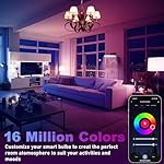 A15 LED Smart Bulb, Compatible with Alexa, Google Home, E26, 5W=40W, Color Changing, Dimmable WiFi Light Bulbs, No Hub Required, 3 Pack - Image 4