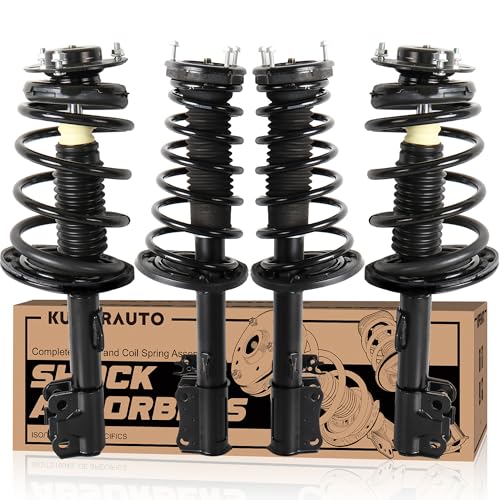 KUIPERAUTO 172307 172308 172309 172310 Front and Rear Complete Strut Assemblies Compatible for 2007 2008 2009 2010 2011 Toyota Camry Shock Absorbers w/Coil Spring(Set of 4)