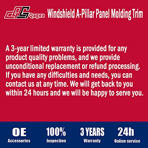 Qagea Windshield A-Pillar Panel Molding Trim - Front Passenger Right Side - Compatible With 2011-2019 Ford Explorer Replaces 926-451 Bb5Z-7803136-Ab Bb5Z-7803144-Aa #TOP4