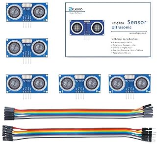 ELEGOO Ultrasonic Sensor, HC-SR04 Ultrasonic Distance Sensor Kits for Arduino UNO MEGA R3 Raspberry Pi,Datasheet Available to Download