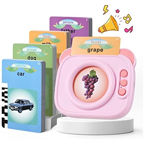 Talking Flash Cards Toddler Toys For 2 3 4 5 6 Year Old Girls Boys Gifts Learning Educational Toys Speech Therapy Toys Preschool Learning Resources Montessori Interactive Toys 224 Words For Kid Age 2+ Cover