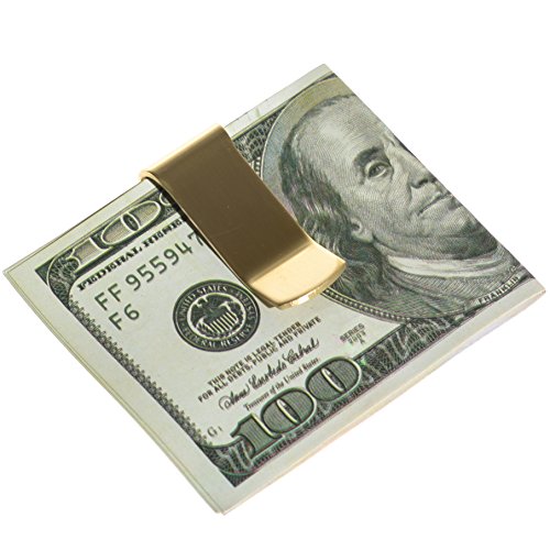 Cklt Creative Metal Money Clip Brass Handiness Wallet Paper Clip (Brass) #TOP3