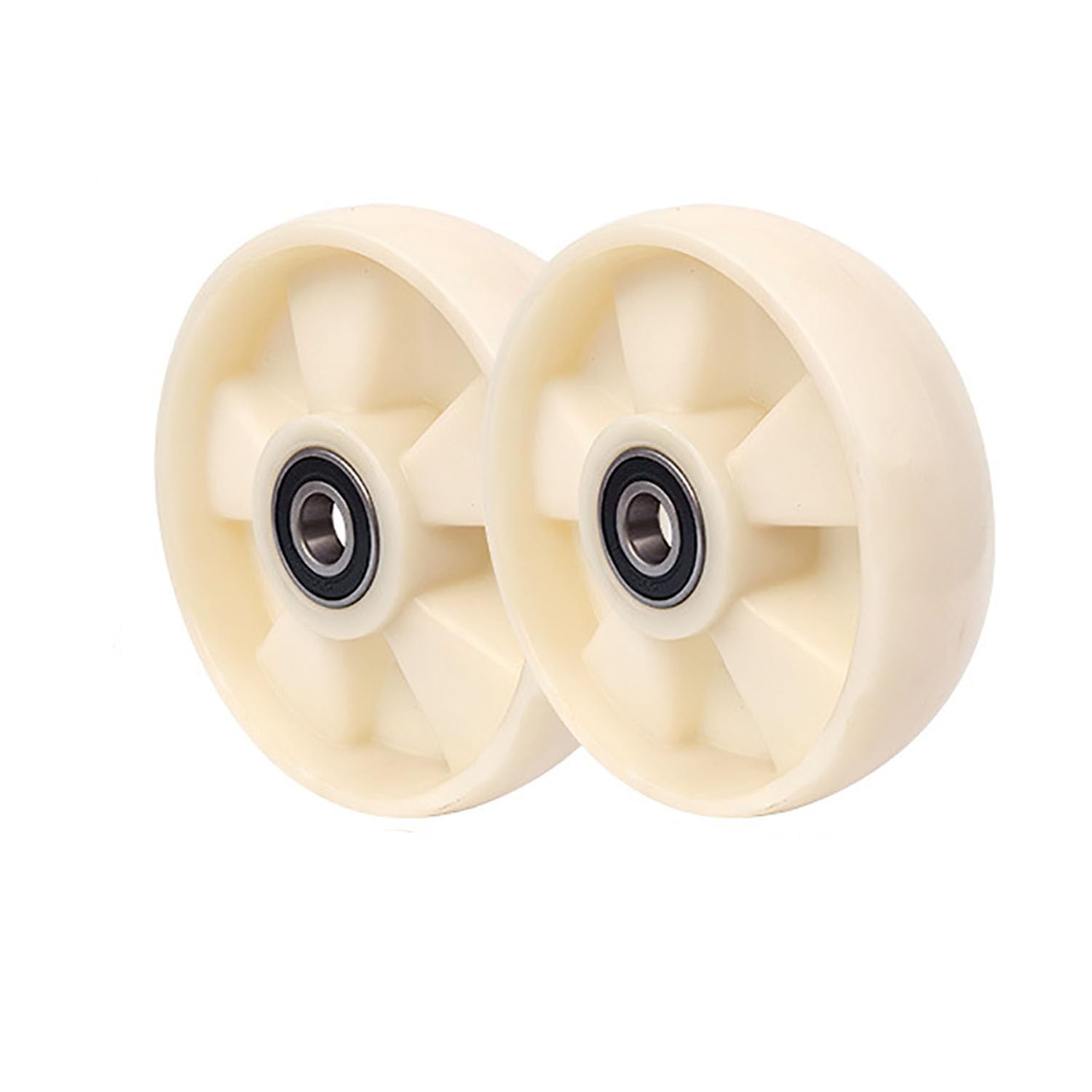 2 Piezas Ruedas para Transpaleta de Nailon 180 x 50mm,con Rodamientos de Bolas,para Transpaletas Carros de Transporte Transportadores de Material