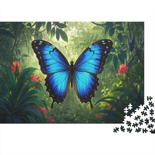 Puzzle Morpho Mariposa De 1000 Piezas para Adultos, Puzzle Tropical Rain Bosque Adultos, Juego Familiar Productos Lúdicos Creativos 1000pcs (75x50cm)