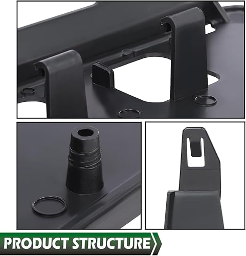 Miniatura 5 de GRAND ORANGE Soporte de matrícula frontal negro compatible con Ford F250 F350 Super Duty 2020 2021 2022 LC3Z-17A385-AB