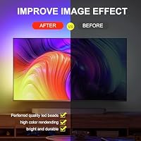 LED Strip 3m, USB RGB Streifen Mit App Fernbedienung, Music Sync Steuerbar Timer Einstellung, Band Selbstklebend Beleuchtung Lichter Verstellbare Helligkeiten Farbwechsel Für Tv/Schlafzimmer/Party – Ansicht 5