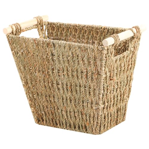 OUTBROS Poubelle ou Panier de Rangement, avec Poignée Boite Tressé en Osier, D'une Capacité de 20 Litres, Pour Salle de Bain Bureau, Corde à Gazon, Paquet...