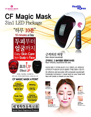 CF Magic LED Mask. 480 LED Near Infrared - Helps Skin Rejuvenation, Facial Skin Care, Anti Aging, Skin Wrinkle/Aging Care, Whitening, Lifting and Scalp/Hair Growth Care. - Image 8