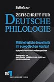 Mittelalterliche Novellistik im europäischen Kontext: Kulturwissenschaftliche Perspektiven (Beihefte zur Zeitschrift für deutsche Philologie, Band 13)