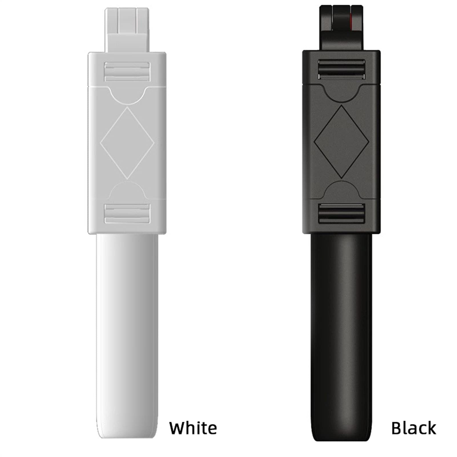 SCRUBY Mini treppiede pieghevole wireless Bluetooth Timer Perche Selfie Stick Mini Treppiede Controllo dell'otturatore IOS Android Laptop Mobile Phone Automatico Foto (bianco)