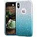 MATEPROX iPhone Xs case,iPhone X Glitter Bling Sparkle Cute Girls Women Protective Case for iPhone Xs/X 5.8" -Gradient Green