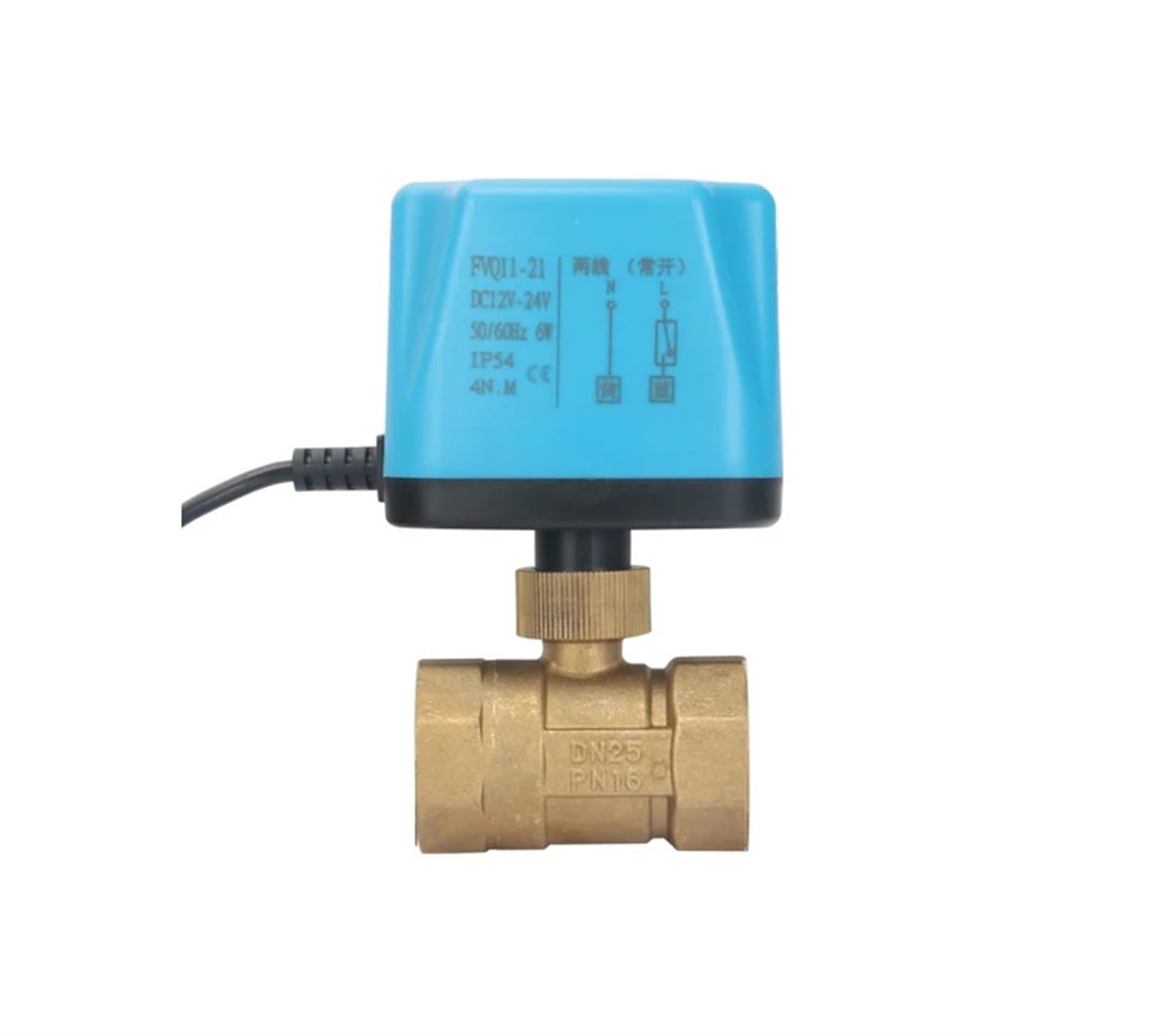 1inch Normally Closed/Open Motorized Ball Valve 220V 12V 24V 2-Wire Brass Electric Ball Valve Replace Solenoid Valve 1Pcs(Color:NORMALLY OPEN_110VAC)