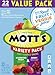 Mott's Fruit Flavored Snacks, Berry and Assorted Fruit, Gluten Free Snack, Value Pack, 22 Ct, 17.6 oz