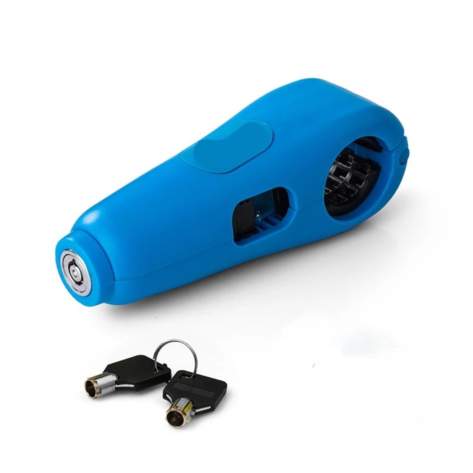 Arupmn Blue Chain Lock Motorcycle Handlebar Lock Scooter Safe Anti-Theft Accelerator Brake Lock Padlocks Motorcycle Handlebar Lock(Blue)