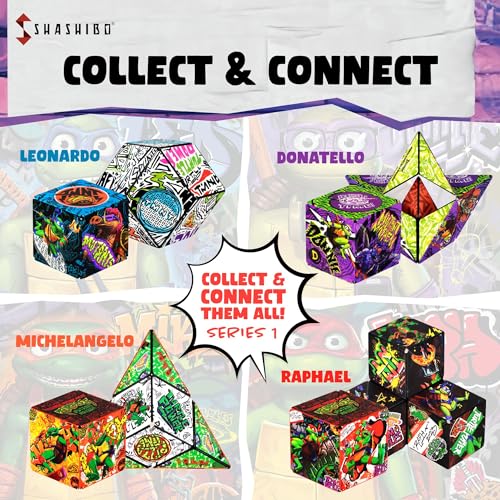 Image of Shashibo Teenage Mutant Ninja Turtles Magnetic Puzzle Cube, Fidget Toy