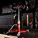 Sunex Tools 7796 1,000 lb Telescopic Transmission Jack, Air/Hydraulic, Foot & Hand Pump, Adjustable Saddle Arms, 73.5 in Max Height