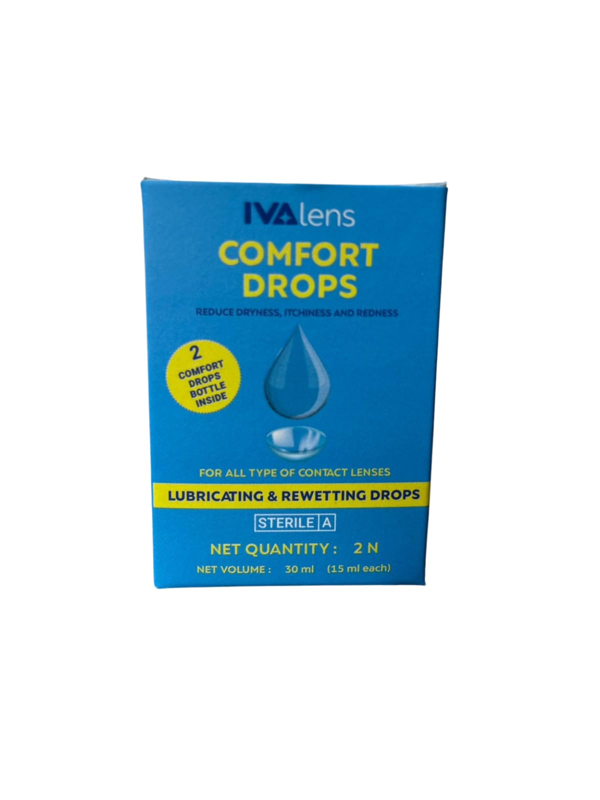 Ivalens Comfort Drops – Lubricating & Rewetting Eye Drops for Contact Lenses | Relieves Dryness, Redness & Irritation | Safe with All Lens Types | 2 Bottles (15ml Each, 30ml Total) — Amazon image 2