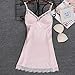 Produktbild Sexy Frauen Kimono Bademantel WHITE Braut Brautjungfer Hochzeit Robe Set Lace Trim Nachtwäsche Casual Home Kleidung Nachtwäsche -Pink Nighty 1-3-L