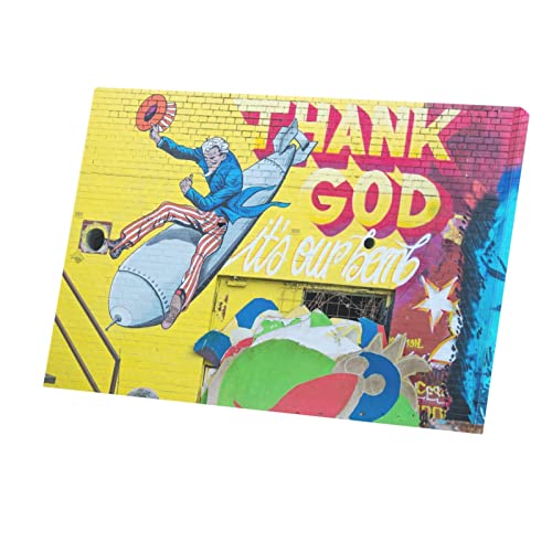 Tableau Graffiti Oncle Sam Toile Imprimée Art Urbain USA 45x30cm