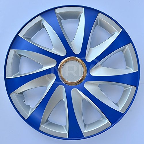 NRM Radkappe DRACO 15 Zoll in Silber, 15 in Zoll, (4-St) Radzierblenden für Stahlfelgen