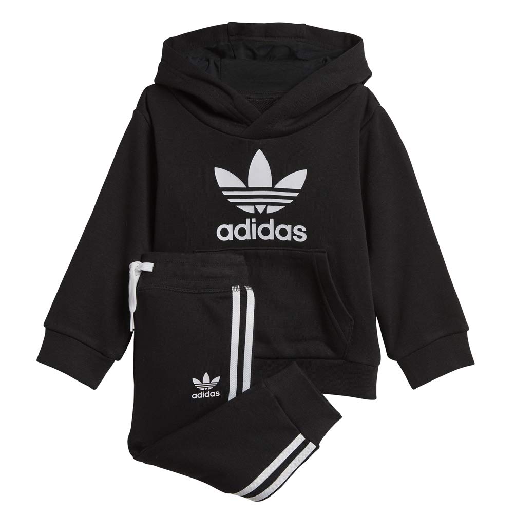adidas Uniseks Baby Trefoil zestaw szortów i t-shirtów czarny czarny/biały 104