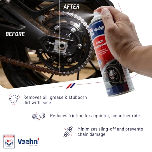 Image of HP Vaahn Chain Lubricant Spray - 150ml | PTFE Formula for Smooth & Long-Lasting Lubrication | Reduces Friction & Wear | Chain Lube for Bikes & Motorcycles