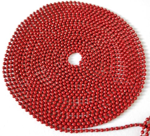Image of GoSetGet! 12 mtr-Dark Maroon-1.5mm Metal Ball Chain for LIPPAN Art, Rangoli, Jewelry Making, Crafts, Decorative, Long Lasting Finish (12 Mtr MaroonDark)