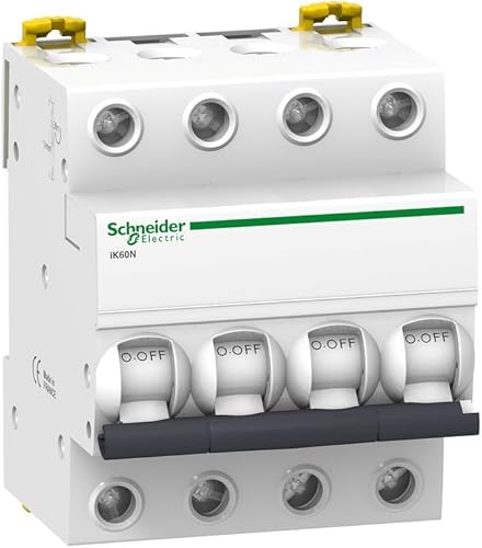 Schneider Electric A9K24740 Interruptor Automático Magneto Térmico, Ik60N, 3P+N,