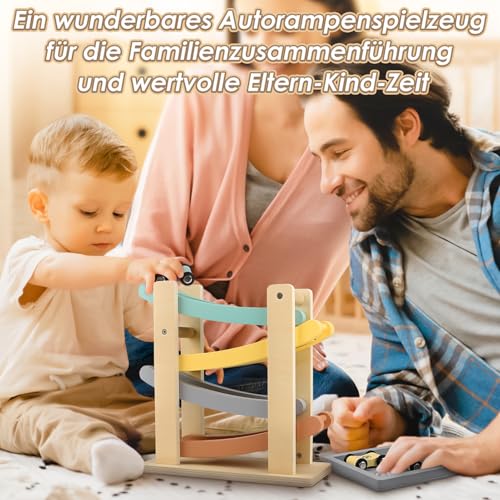 Vanplay Montessori Spielzeug ab 1 Jahr Auto Spielzeug Kugelbahn Holz ab 1 2 Jahr Holzspielzeug Geschenk 1 2 Jahre Junge Mädchen – Ansicht 6