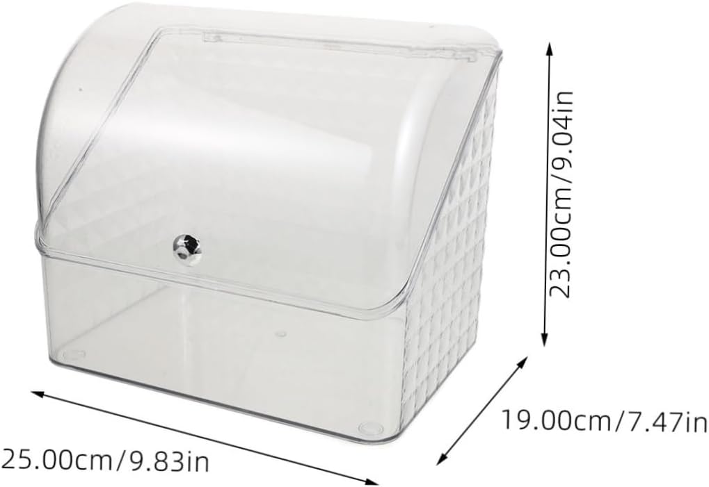 Makeup Storage Organizer Lid Cosmetics Box for Vanity Countertop Elegant Skincare Display Case to Keep Makeup Clean and Organized