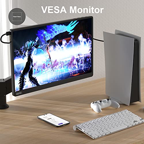 Niuto Portable Monitor For Laptop 15.6 Inch 1080P Ips 72 Srgb Fhd 1920X1080 Hdmi Or Usb C Computer Vesa Display Travel Screen For Mac Mini Macbook Andriod Phone Xbox Ps5 Steam Deck Switch Monitor #TOP4
