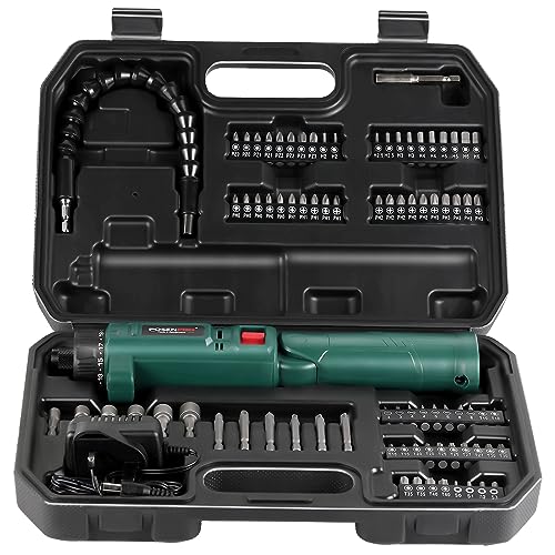 POSENPRO 8V Cordless Electric Screwdriver, 82PCS 10Nm Max Cordless Rechargeable Screwdriver Set with Charger and Accessory Kit in Carrying Case, 21+1 Cluth, Dual Position Handle, PCCS8 8 POSENPRO 8V Cordless Electric Screwdriver, 82PCS 10Nm Max Cordless Rechargeable Screwdriver Set with Charger and Accessory Kit in Carrying Case, 21+1 Cluth, Dual Position Handle, PCCS8 - Image 8