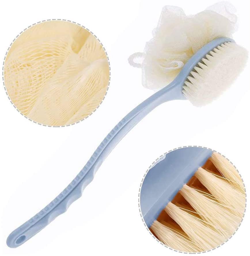 1Pc szczotka do kąpieli długa rączka szczotka do ciała szczotka do ciała gąbka do kąpieli gąbka pod prysznic Loofahs