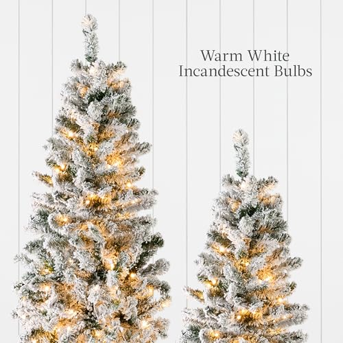 Best Choice Products SKY5095 Flocked Pencil Christmas Tree thumb #5