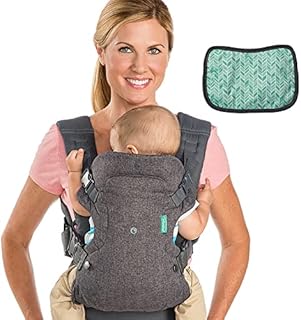 Infantino Flip Advanced 4-in-1 Carrier with Bib - Ergonomic, Convertible, Face-in and Face-out Front and Back Carry for Newborns and Older Babies, 8-32 lbs / 3.6-14.5 kg