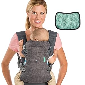Infantino Flip Advanced 4-in-1 Carrier with Bib – Ergonomic, Convertible, Face-in and Face-out Front and Back Carry for Newborns and Older Babies, 8-32 lbs / 3.6-14.5 kg